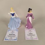 Boxed Royal Doulton figurines from Sleeping Beauty 'Aurora' HN 3833 and from Aladdin 'Jasmine' HN
