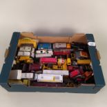 A selection of vintage cars and vehicles including Matchbox,