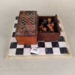 Two hardstone chess boards plus a 'Milbro' chess set and one other