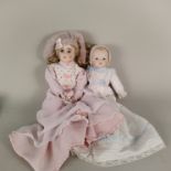 A bisque head bride doll,