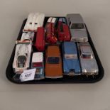 A selection of vintage Corgi, Dinky etc cars including a maximum security vehicle No.