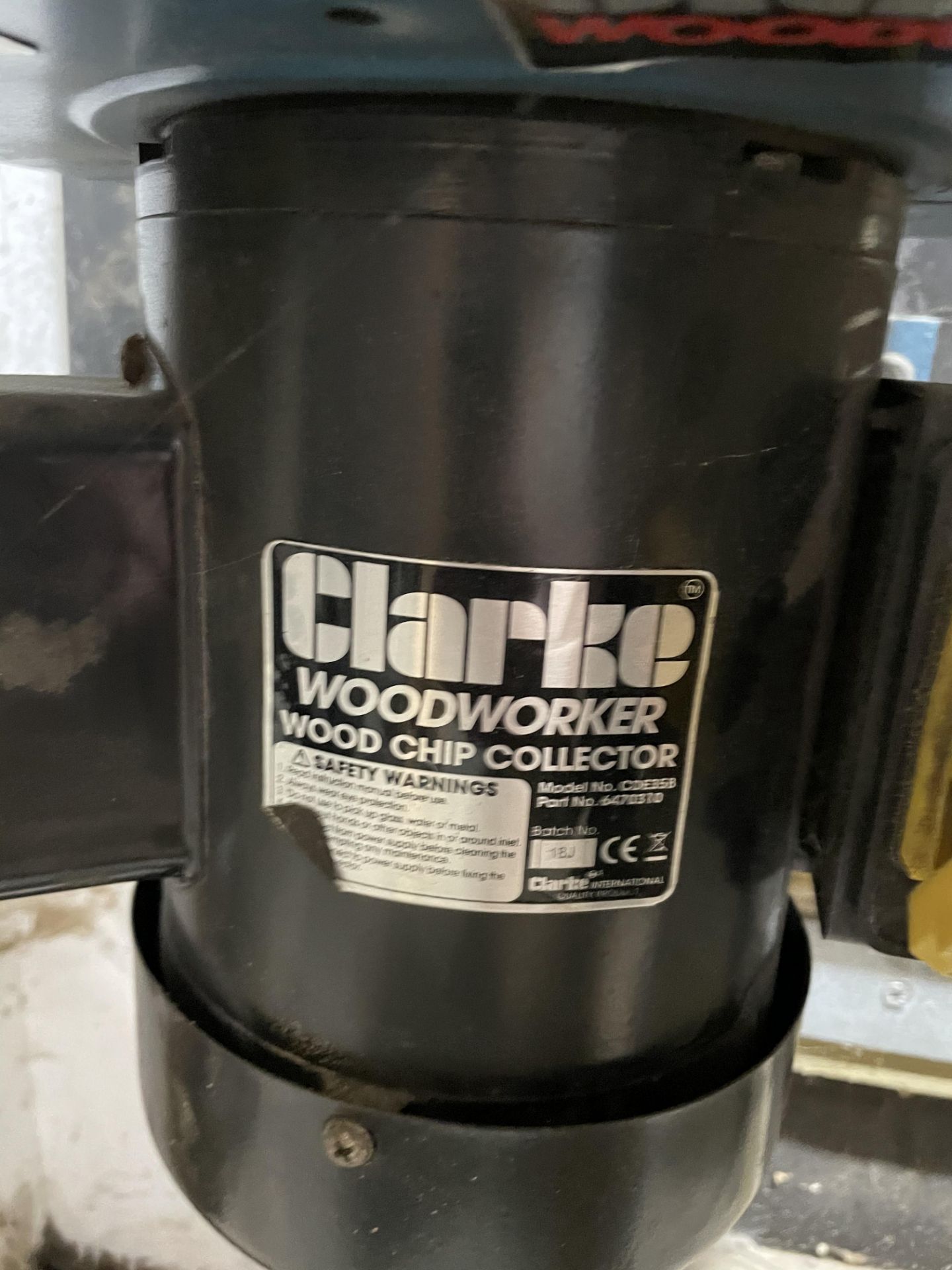 Clarke CDE35B Portable Dust Extractor and Chip Collector - Woodworker Wood Chip Collector - Batch - Bild 4 aus 4