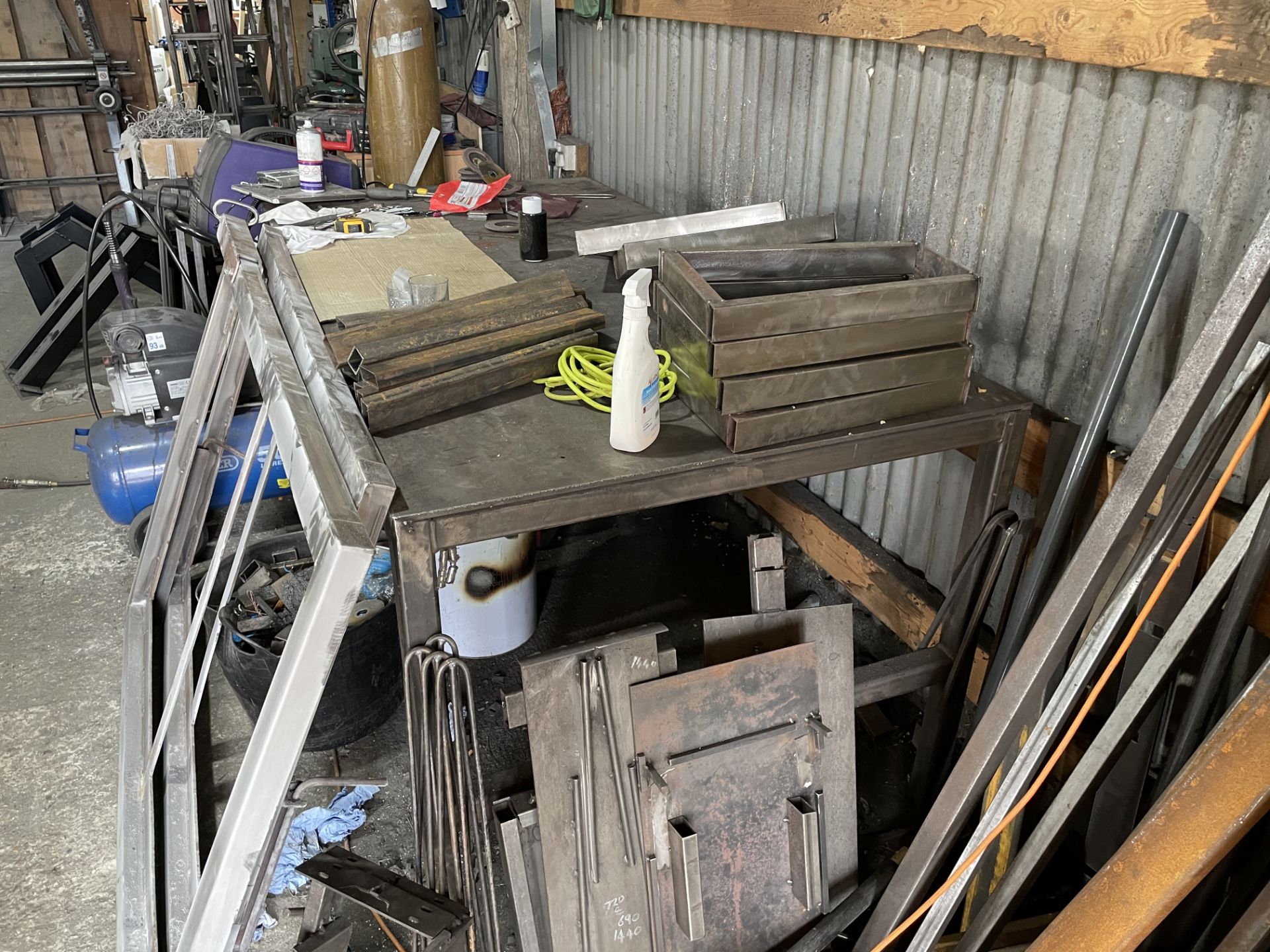 Metal Working Bench. Stored Clenchwarton, King's Lynn. No VAT on this lot.