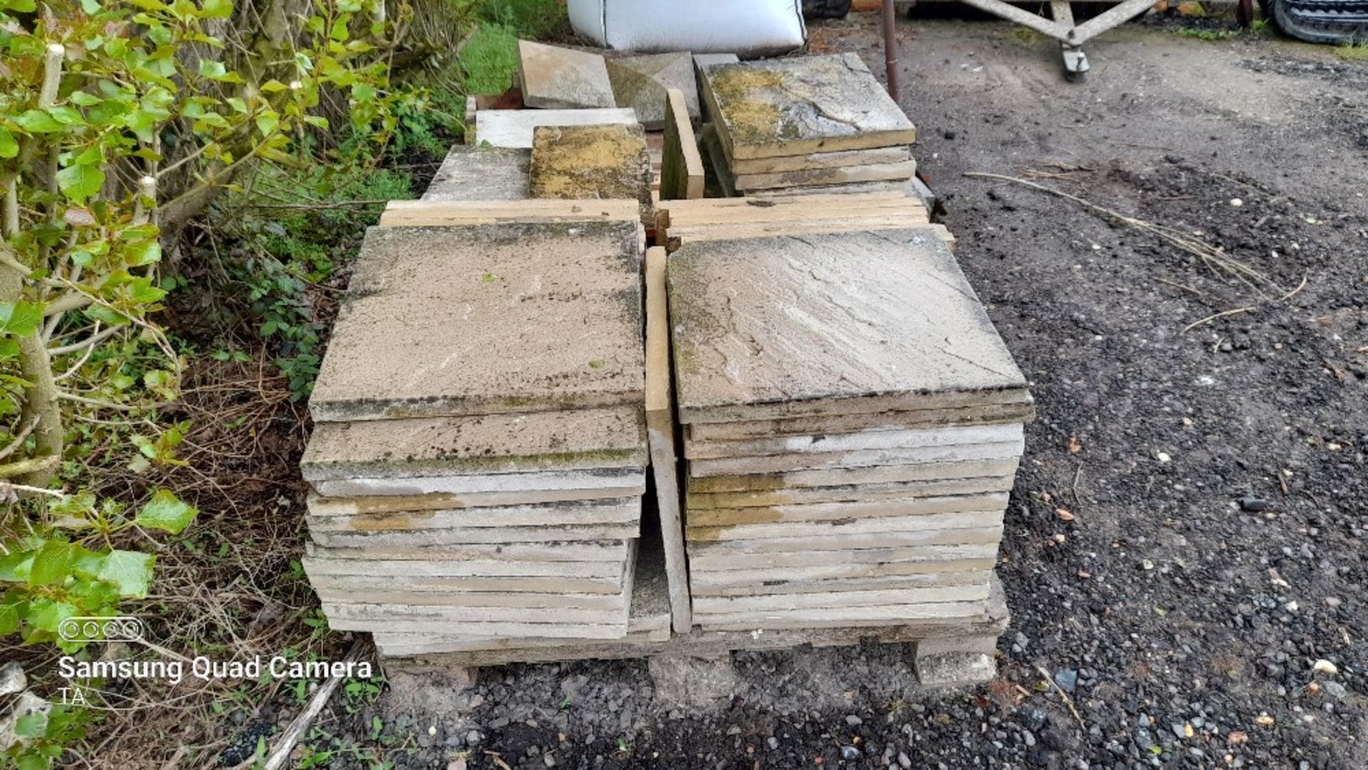 Approximately 70 second hand paving slabs. Stored near Eye, Suffolk. - Image 2 of 2