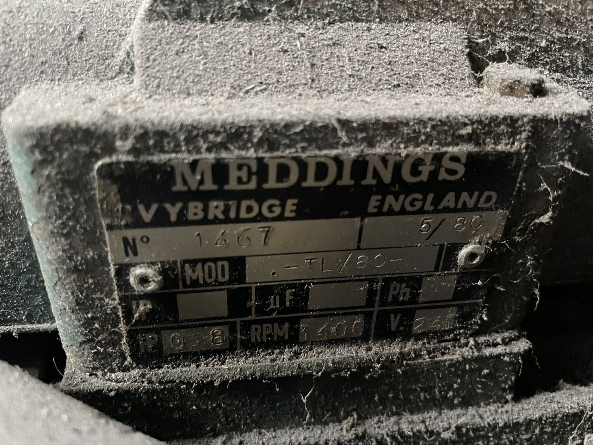 Meddings Cold Saw - No 1467 - Model TL/80 240V - 5/80. - Image 2 of 2
