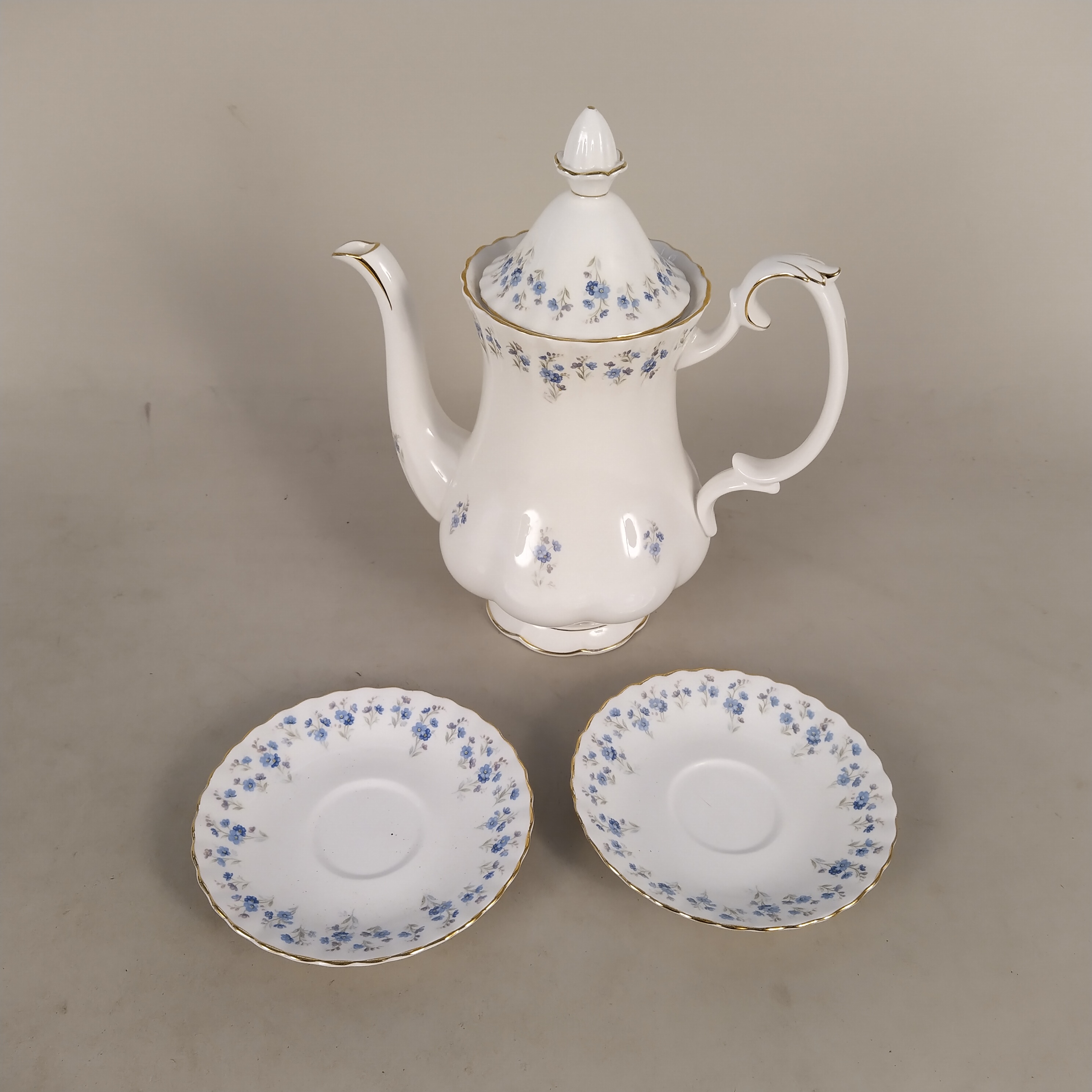 Royal Albert 'Memory Lane' pattern tea service including a teapot, six cups and saucers, - Image 3 of 3