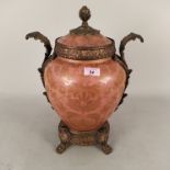 A late 20th Century French style Ormolu mounted porcelain vase of Chinese manufacture