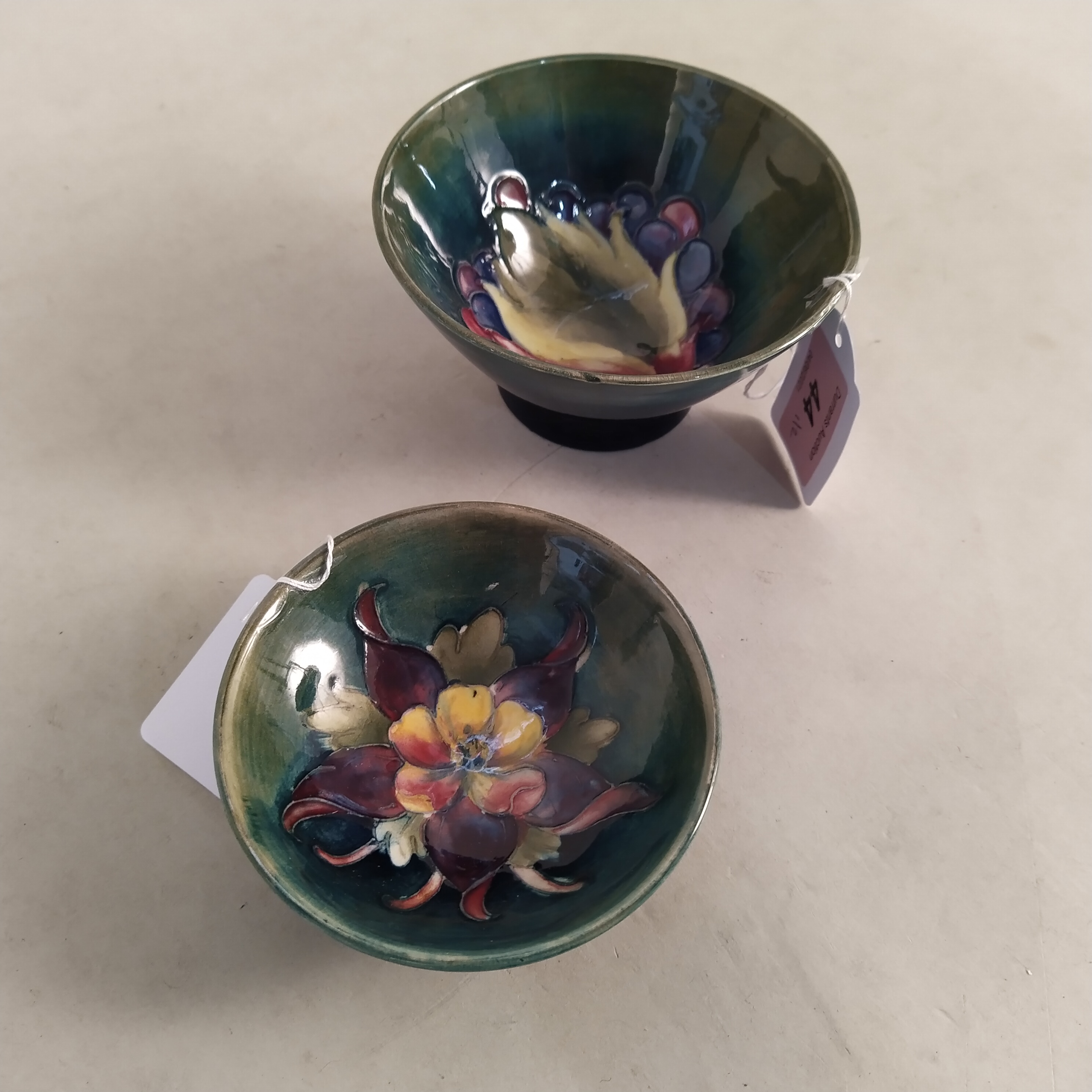 Two Moorcroft small dishes, one bearing the green W Moorcroft signature, - Image 3 of 3