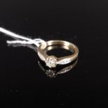 A 9ct gold illusion set diamond ring, size N, approx 2.