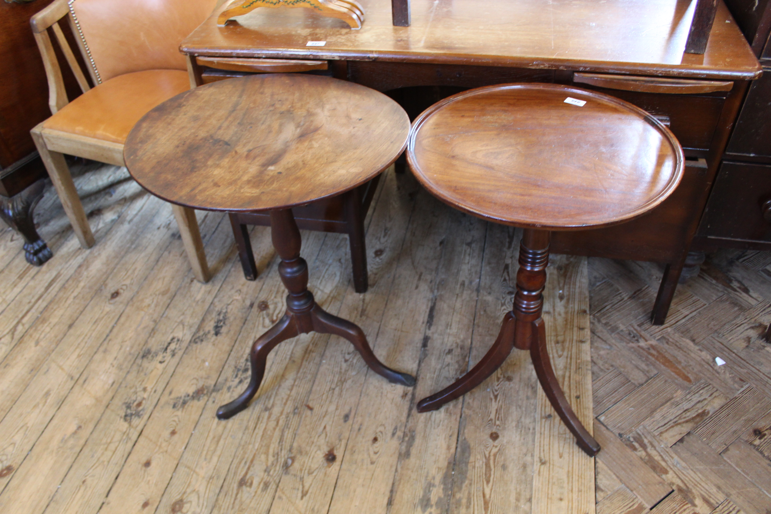 Two early 19th Century mahogany tripod tables