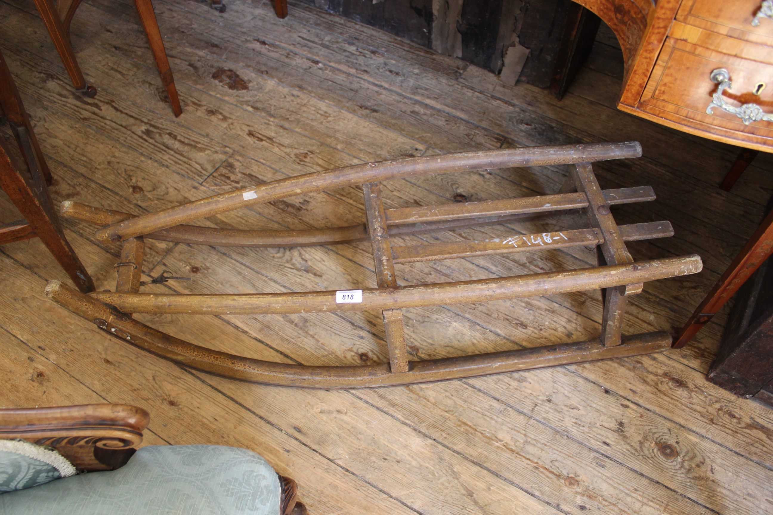 An early 20th Century bent wood sledge