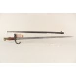 A French model 1874 bayonet with scabbard,