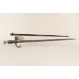 A French model 1874 bayonet with scabbard,