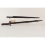 A British 1907 model bayonet by Wilkinson, marked 11/15,