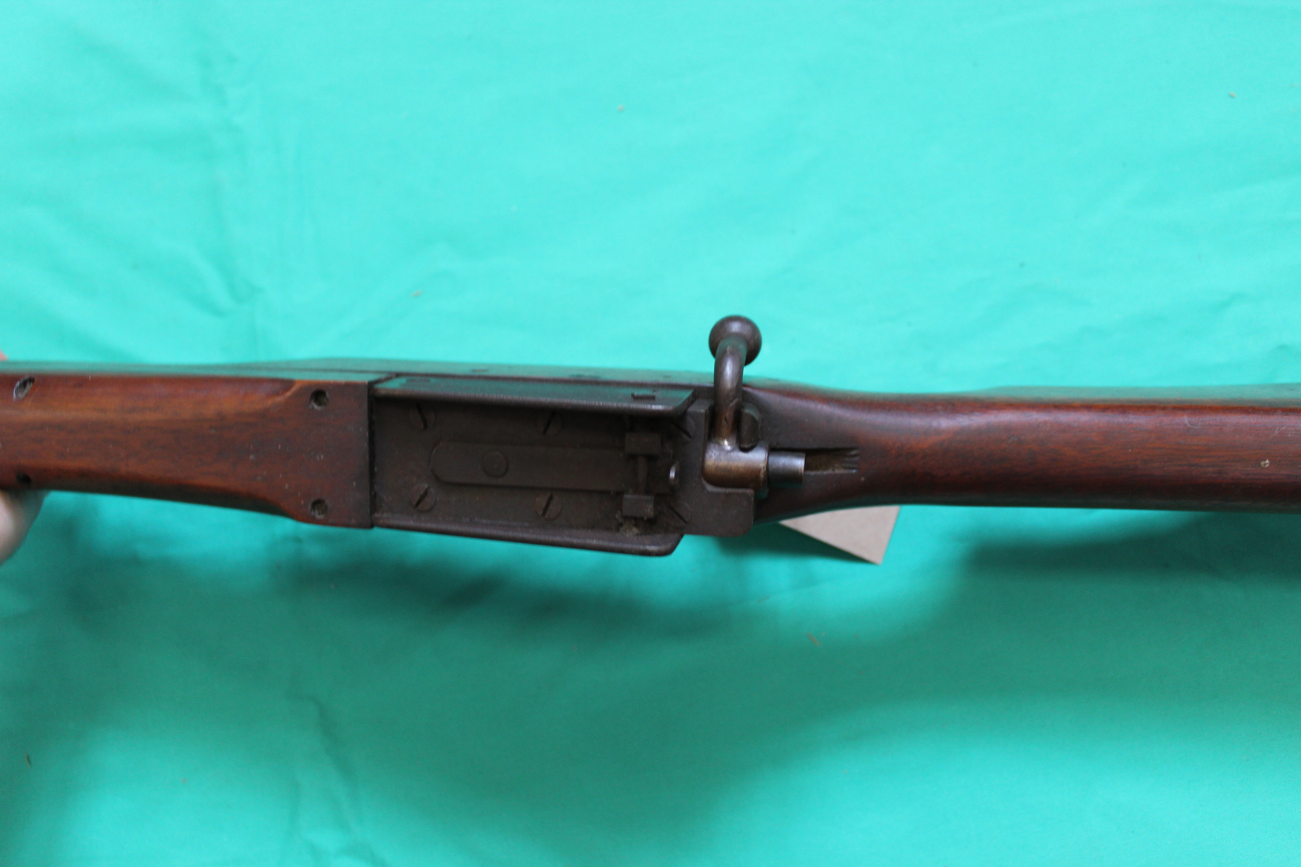 A Swift WWII era training rifle with muzzle cover, instruction booklet and three original targets, - Image 4 of 4