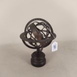 A vintage armillary sphere marked 'A Paris Chez G Gobille A P Acho Royalle',