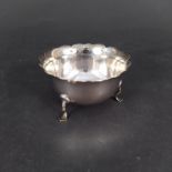 A silver sugar bowl (as found) hallmarked Edinburgh 1908, maker Wilson & Sharp Ltd,