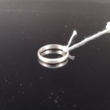 A platinum band, size P 1/2, weight approx 4.