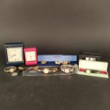 A collection of silver lady's and gent's watches including Seiko,