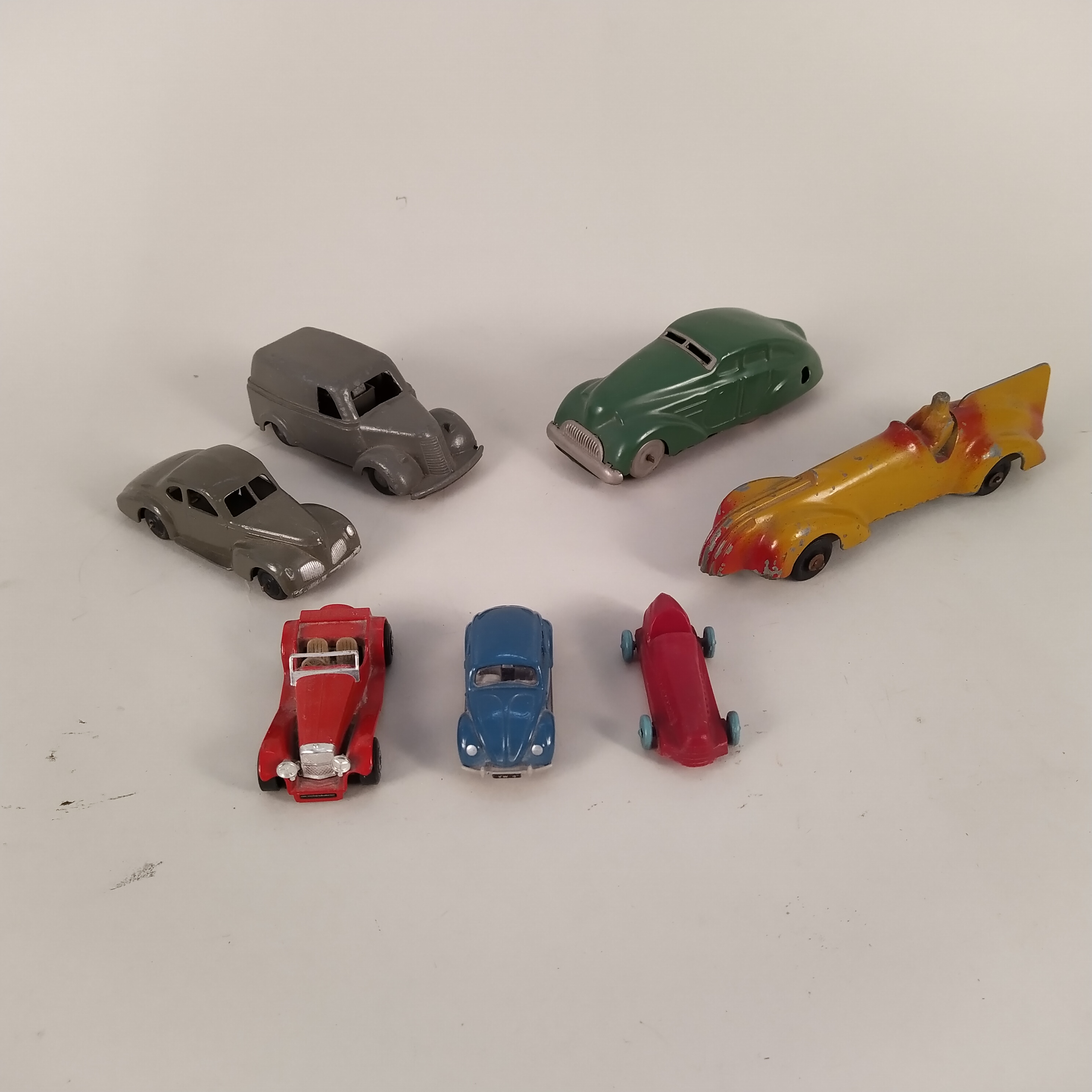 A selection of vintage racing cars and vehicles including a Timpo Toys mechanical, Dinky Studebaker, - Image 2 of 3