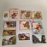 A large selection of vintage circa 1940's to 60's childrens birthday cards,