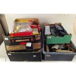 A large collection of '00' gauge accessories including track,