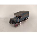 A vintage Triang Toys tin plate van,