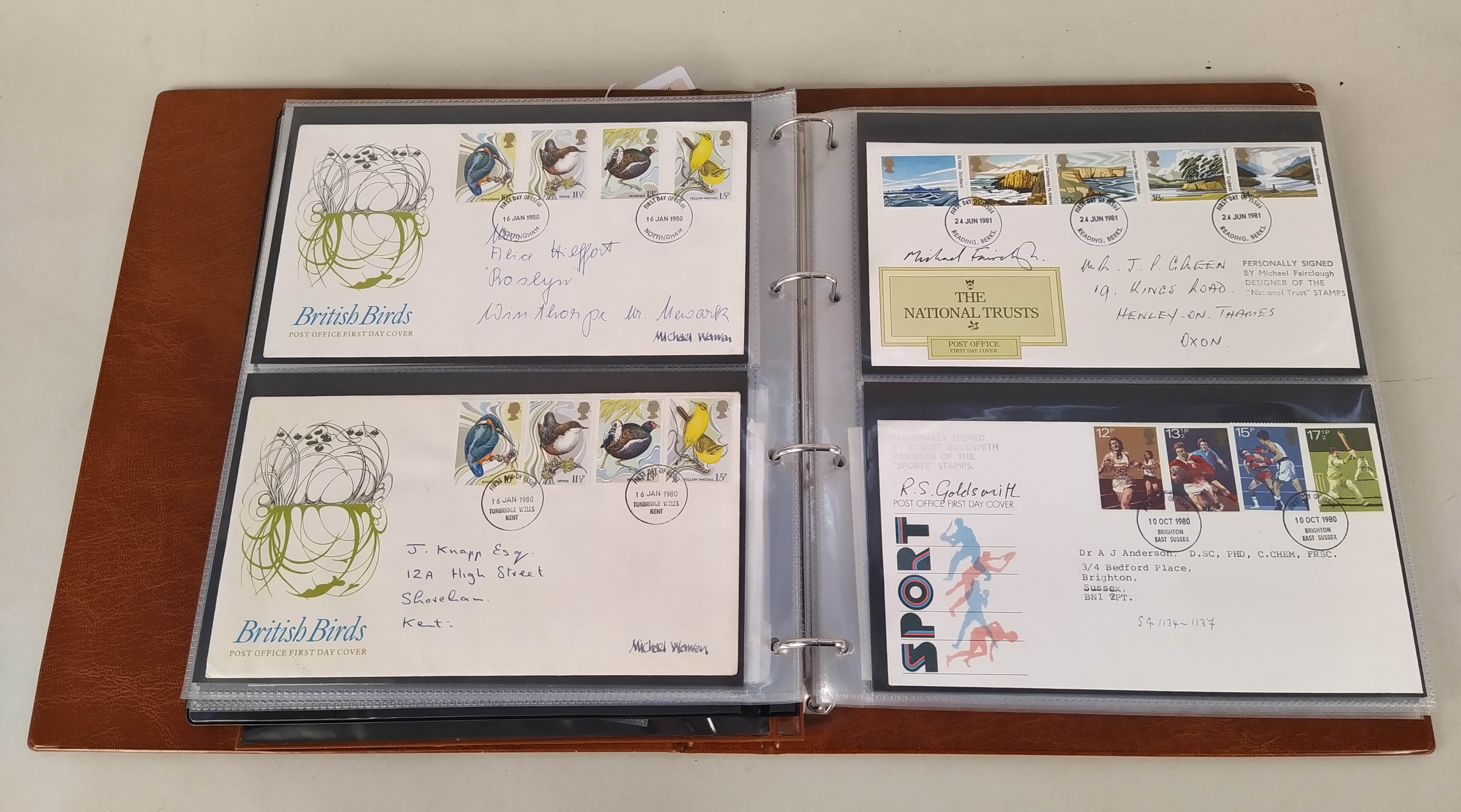 An album of first day covers,