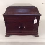 A mahogany cased HMV gramophone with Bakelite fittings