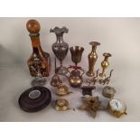 Mixed items of metalware and ceramics etc