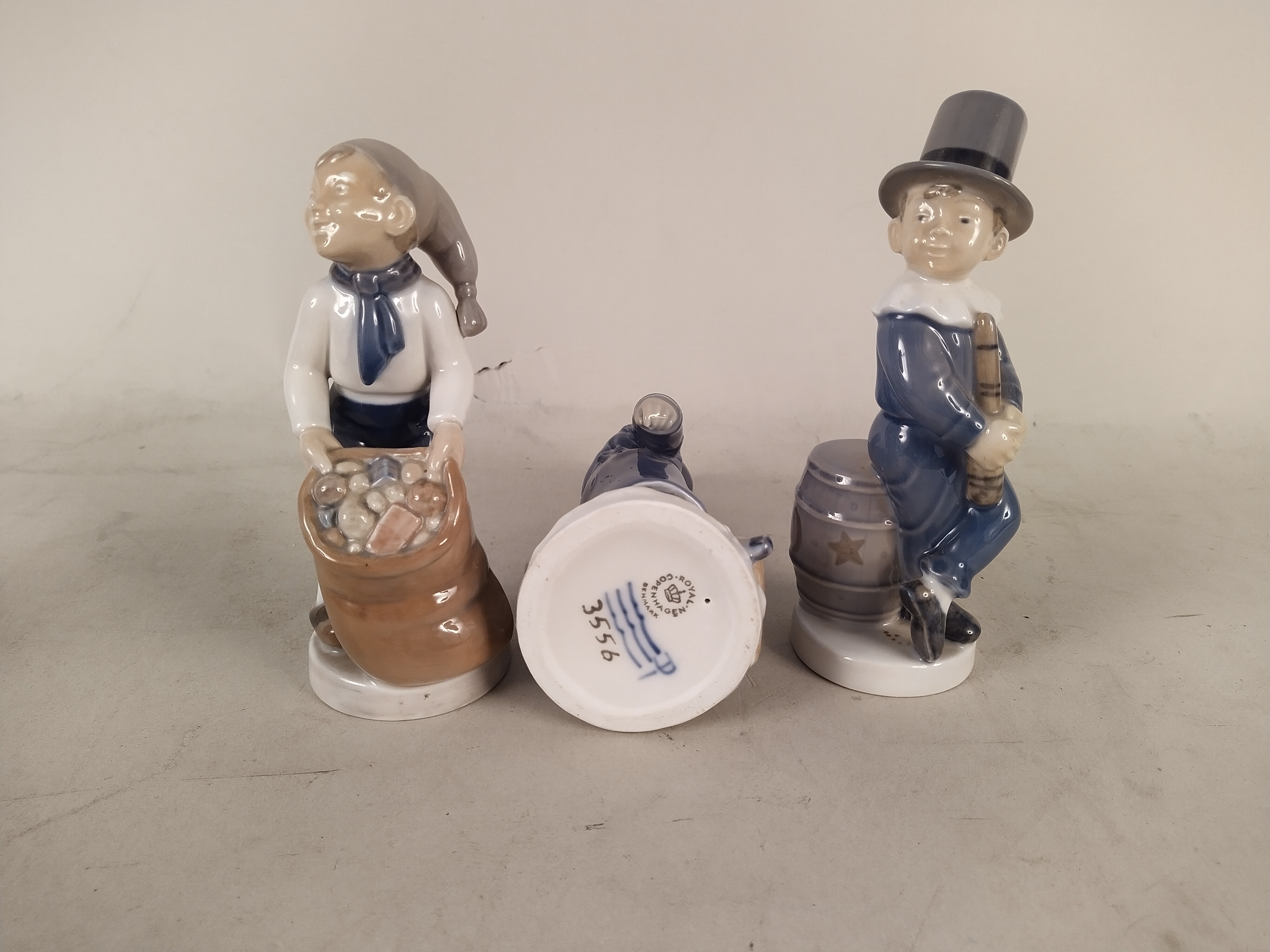 Four Copenhagen boy figurines, - Image 3 of 3