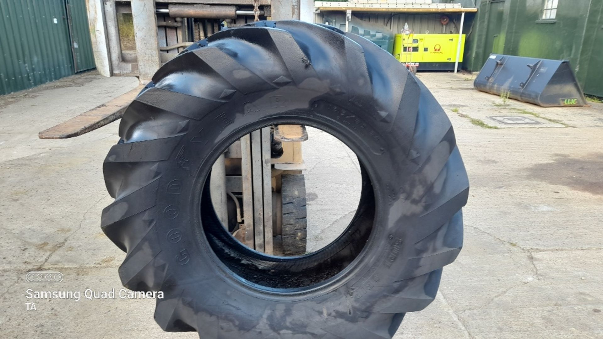 Goodyear tyre 16.3 x 85-24 80% tread. Stored near Eye, Suffolk. - Image 2 of 5