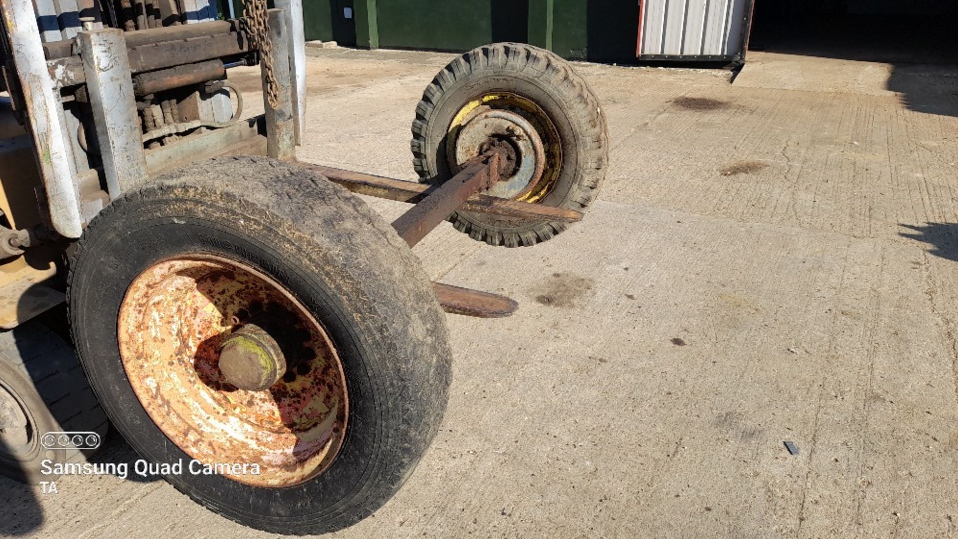 Ferguson three tonne trailer axle 12 stud. Stored near Eye, Suffolk.