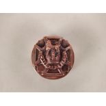 A very rare Victorian circular copper jelly mould,