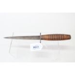 A late WWII F&S fighting knife with wooden grip,
