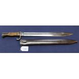 A German model 1898/05 bayonet by Weyersberg Solingen with scabbard