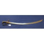 An early 19th Century Cavalry sabre (surface rust and old worm to grip)