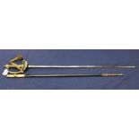 A brass hilted court sword by Wilkinson Sword,