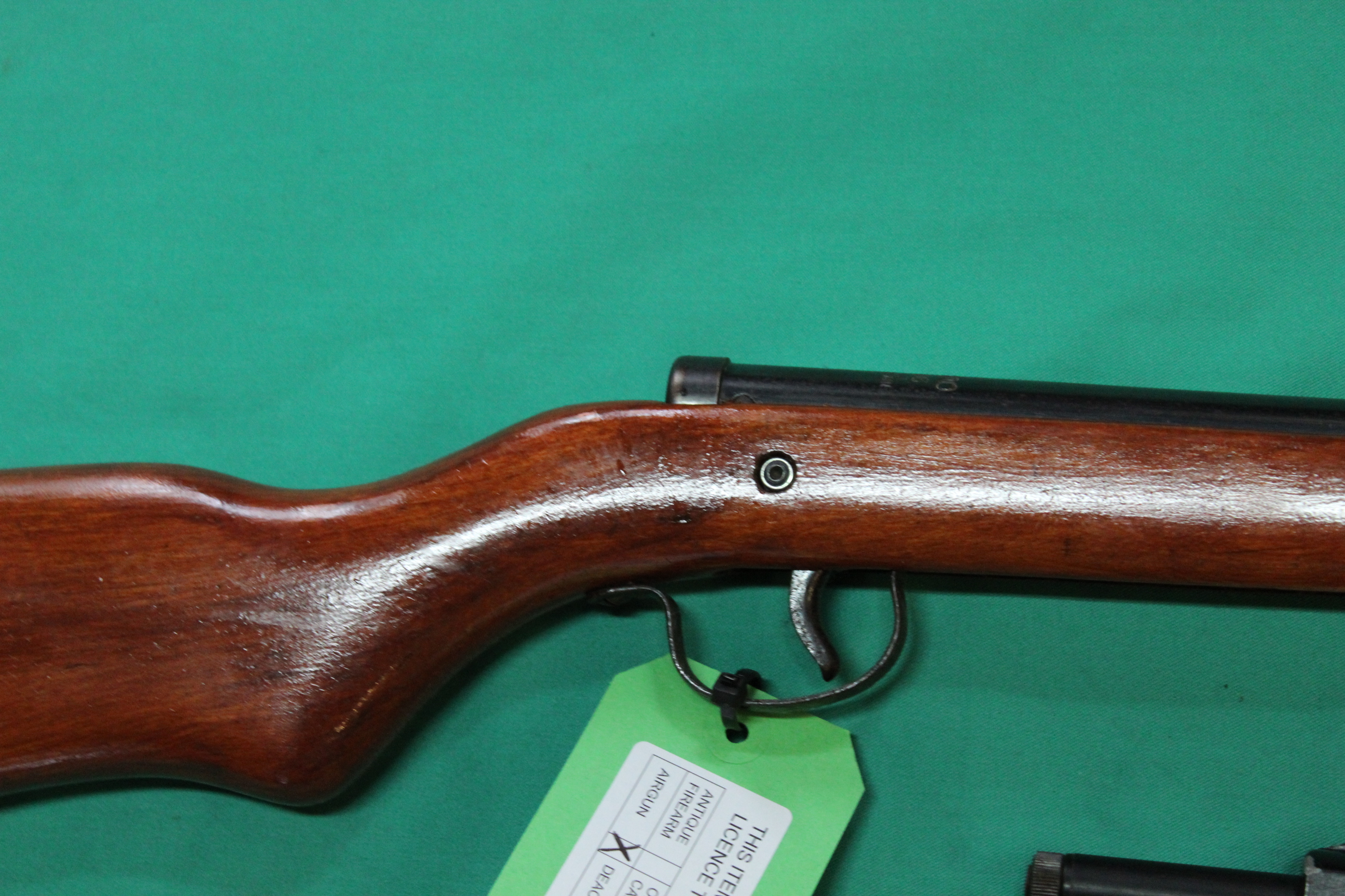 A Milbro Mod 16 air rifle, made 1971 with a Diana SP50 air pistol, - Image 3 of 3