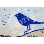 Bluebird Extinction - glass mosaic.