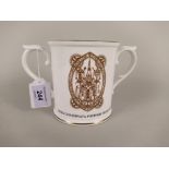 A Royal Worcester two handled mug 'Chichester Cathedral Restoration Trust', limited edition No.