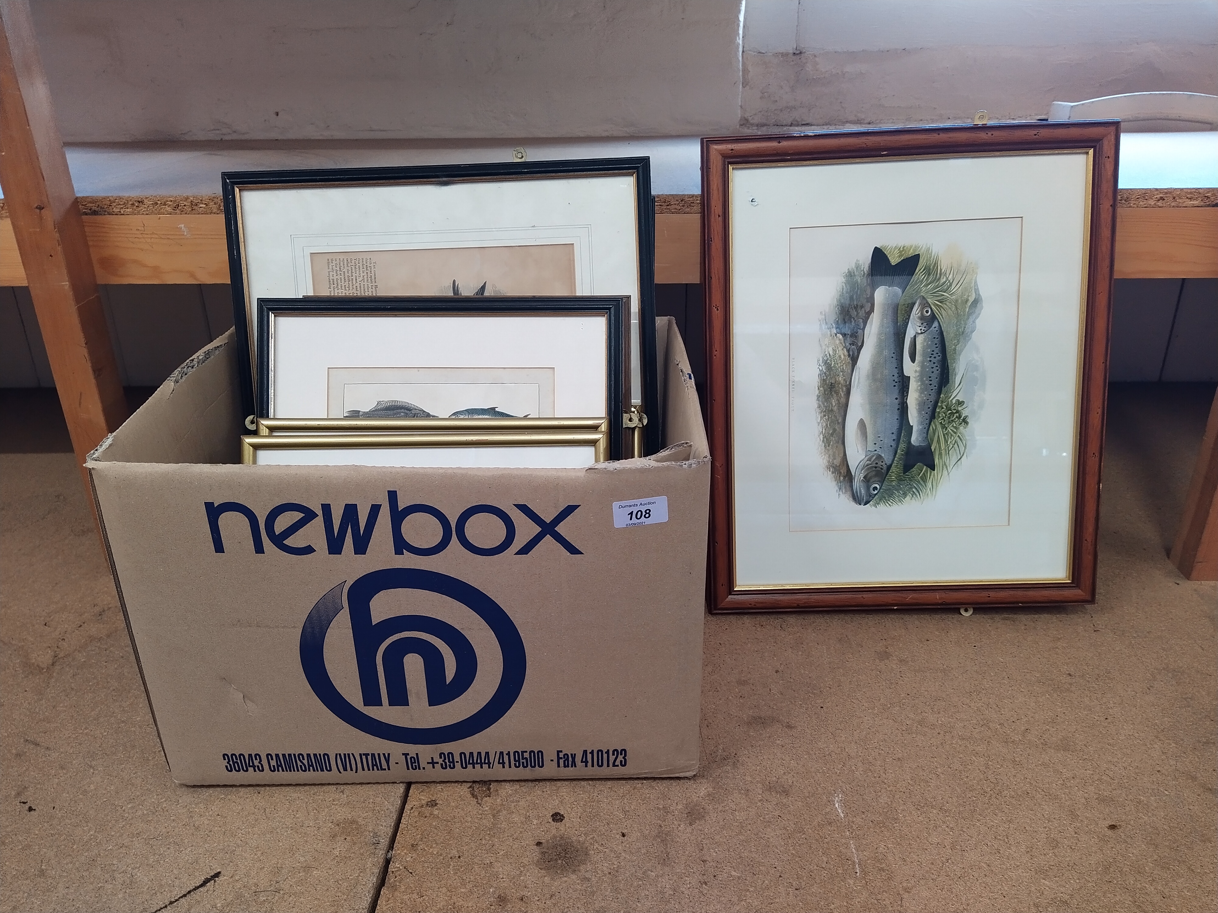 A box of framed prints, - Image 3 of 3