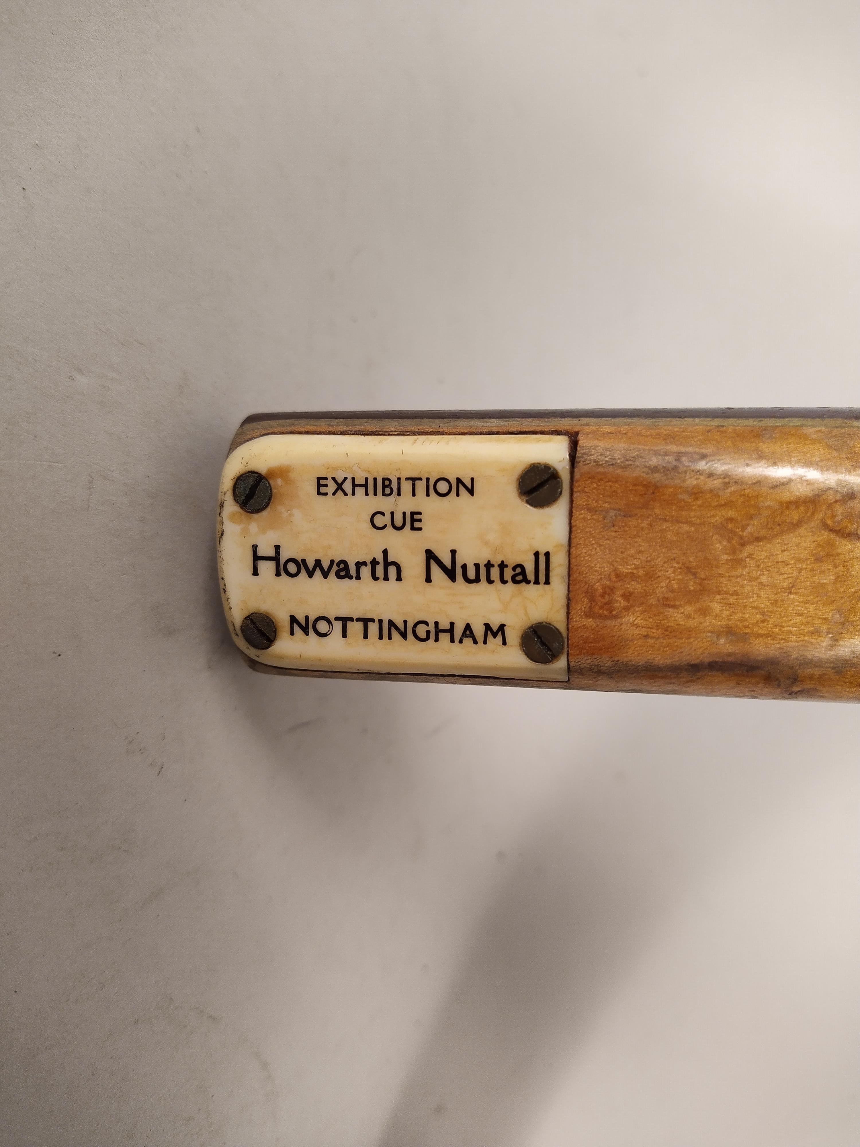 An ash snooker cue 'Exhibition Cue by Howarth Rultall, - Image 2 of 3