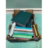 A box of books including bird and game keeping interest,