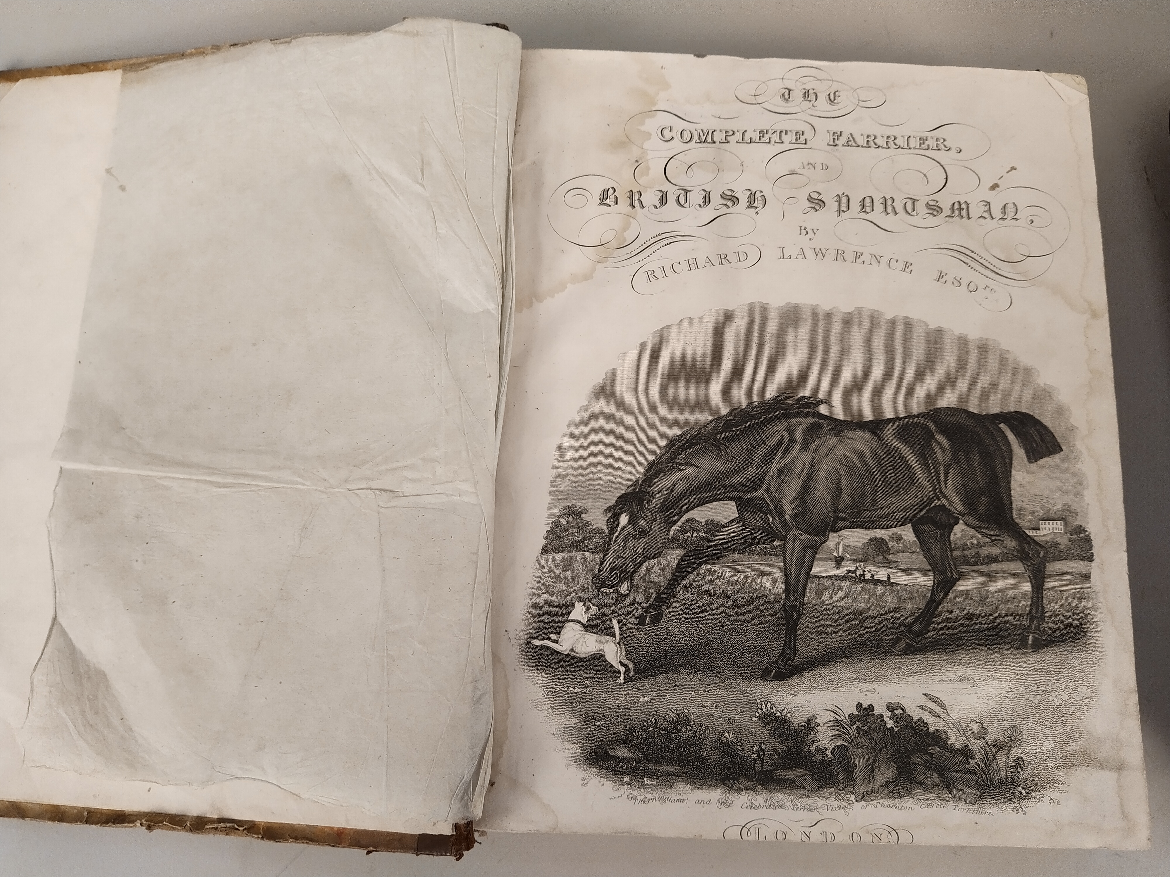 The Complete Farrier and British Sportsman by Richard Lawrence Esq c1816 (wear to outer cover and - Image 3 of 3