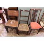 Three assorted 19th Century and later chairs