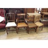 Four assorted 19th Century dining chairs