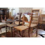 Four assorted Edwardian bedroom chairs