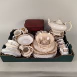 A mixed lot of ceramics including a part Victorian tea set and other ceramics