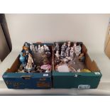 Two boxes of mixed ceramics including figurines,